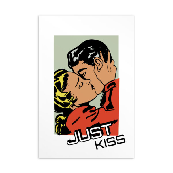 Postkarte Vintage “Just Kiss”