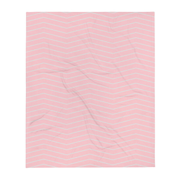 Kuscheldecke Rosa mit Zickzack Muster