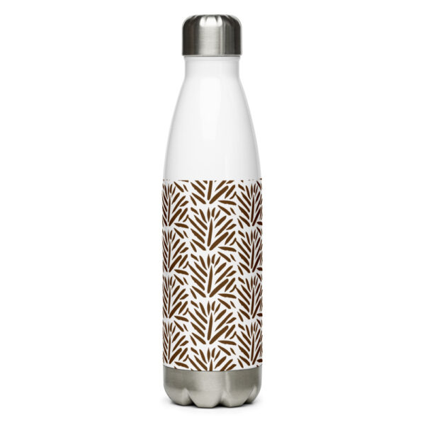 Thermo Trinkflasche Edelstahl "Leafs" mit Blattmuster aus hochwertigem Edelstahl - 500 ml