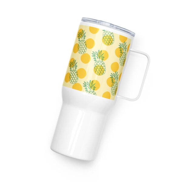 Reise Becher "Ananas" aus rostfreiem Stahl mit Ananas-Design